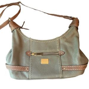 B.O.C. Crossbody Purse Shoulder Handbag Grey Brown